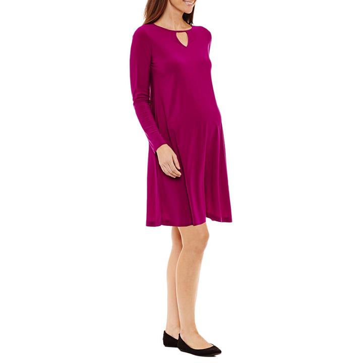 Tiana B Long Sleeve Trapeze Dress