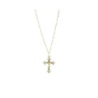 1928 Religious Jewelry Womens White 14k Gold Over Brass Pendant Necklace