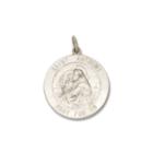 Sterling Silver Round Saint Anthony Medal Charm Pendant