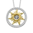 Enchanted Disney Fine Jewelry 1/10 Ct. T.w. Diamond 14k Gold & Sterling Silver Pendant Necklace