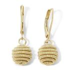 Monet Gold-tone Coiled Sphere Drop Earrings