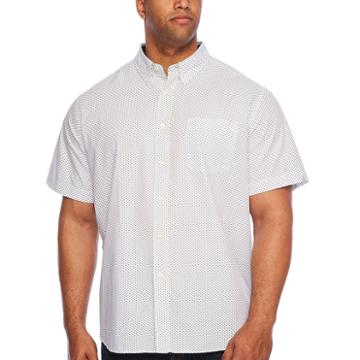 Jachs New York Short Sleeve Pattern Button-front Shirt-big And Tall