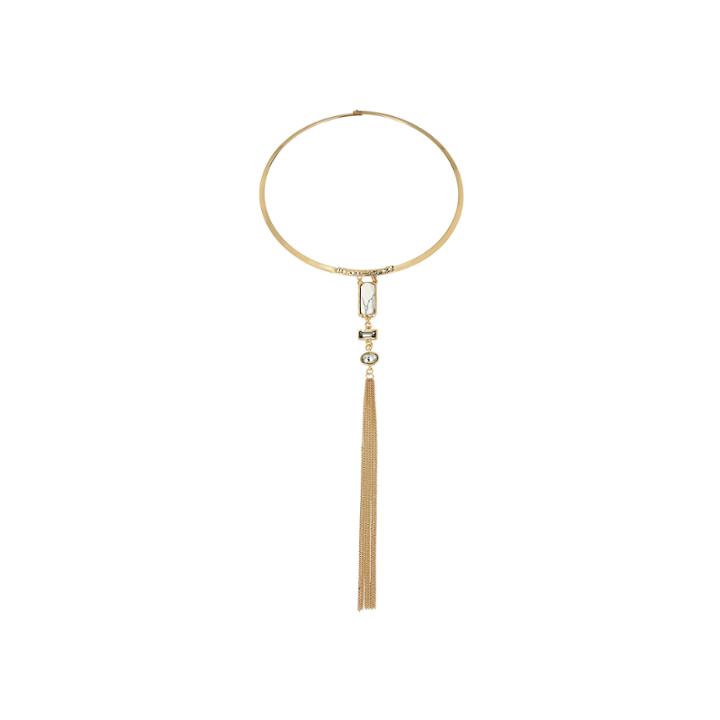 Bleu&trade; Gold-tone Chain Frontal Collar Necklace