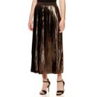 Rn Studio By Ronni Nicole Metallic Pleated Skirt
