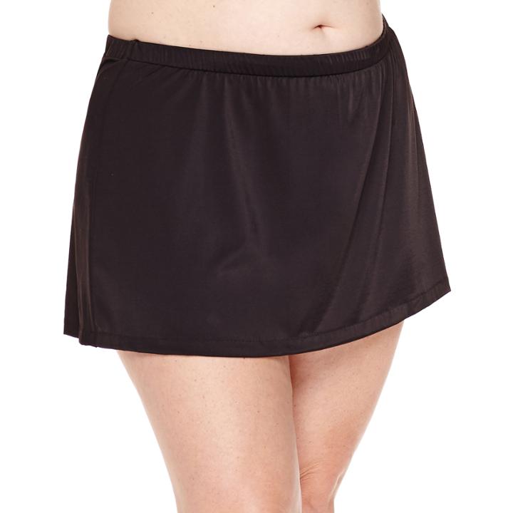 Azul By Maxine Of Hollywood Solid Swim Skirt-plus
