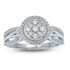 Womens 1/2 Ct. T.w. White Diamond 10k Gold Engagement Ring