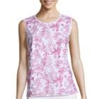 Liz Claiborne Sleeveless Embroidered Shell Top