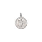 Sterling Silver Round Saint Christopher Medal Charm Pendant