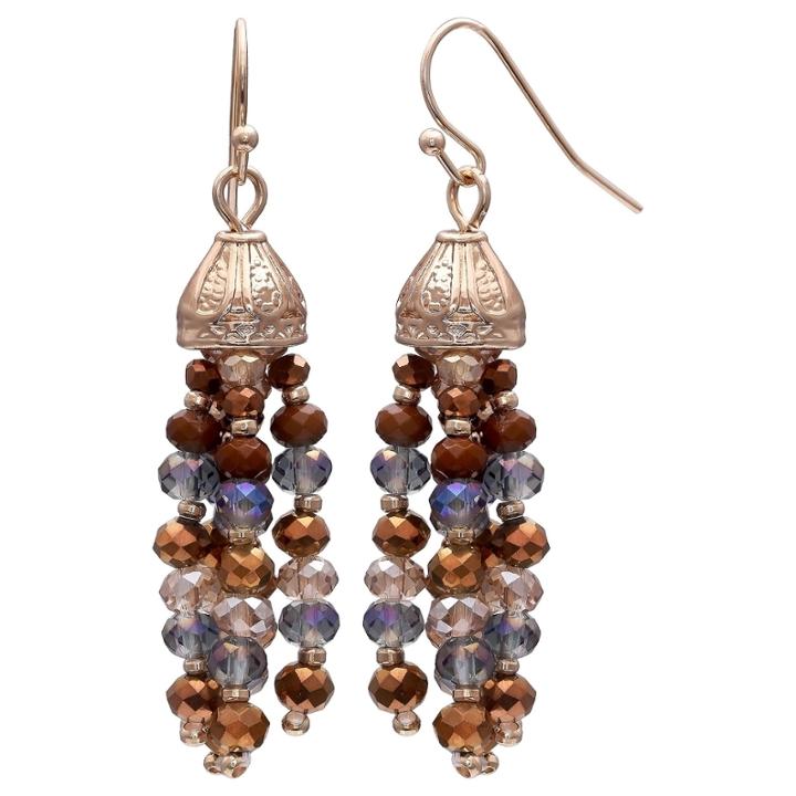 Mixit Clr 0717 Brown Drop Earrings