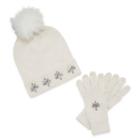 Mixit Jeweled Pom Beanie And Glove 2-pc. Cold Weather Set