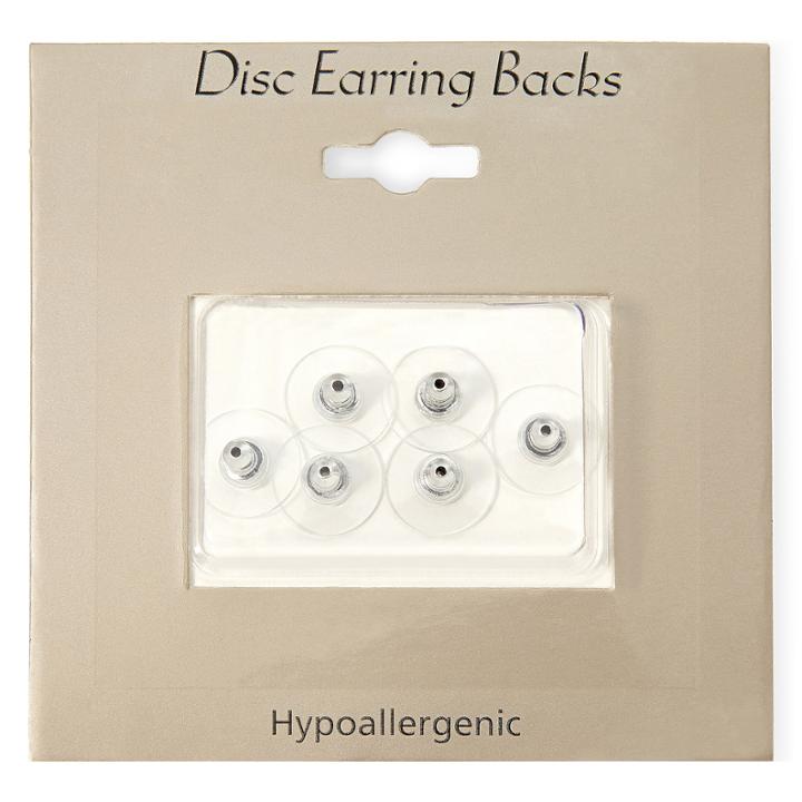 Sensitive Ears Silver-tone 6-pk. Replacement Disc Earring Backs