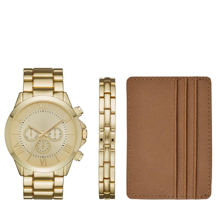 Mens Gold Tone 3-pc. Watch Boxed Set-fmdjset526