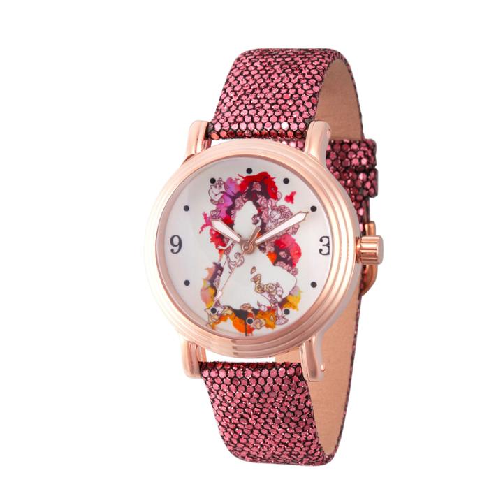 Disney Princess Disney Princess Womens Purple Strap Watch-wds000178