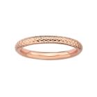 Personally Stackable 18k Rose Gold Over Sterling Silver 3.5mm Cable Ring
