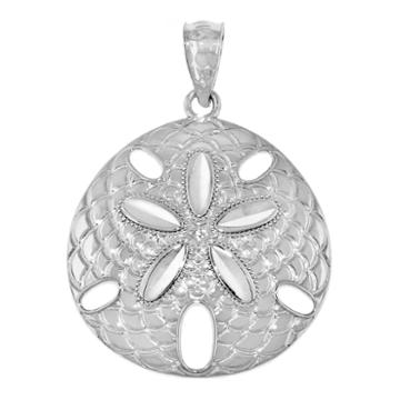 Sterling Silver Sand Dollar Charm Pendant
