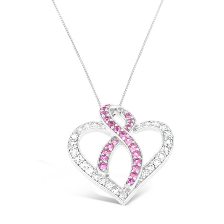 Womens 1 Ct. T.w. White Diamond Heart Pendant Necklace