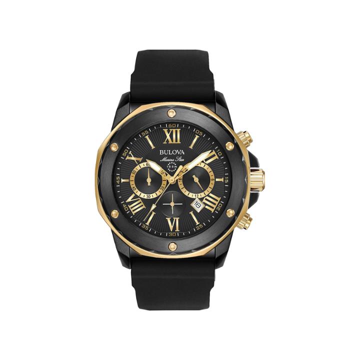 Bulova Mens Black Strap Watch-98b278
