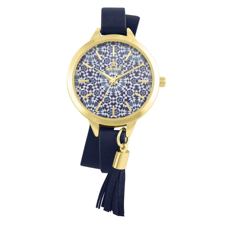 Decree Womens Blue Strap Watch-pt2659gdnv