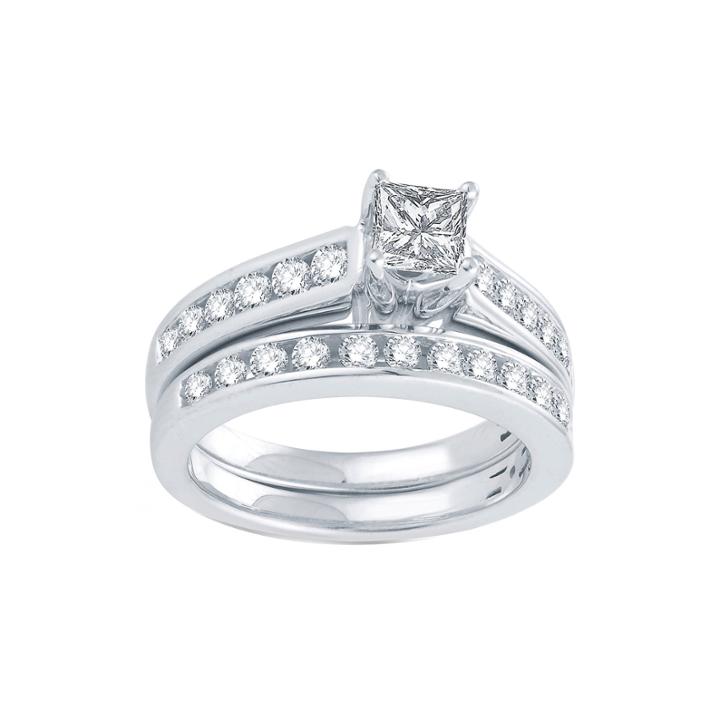 Limited Quantities 1 1/2 Ct. T.w. Diamond 14k White Gold Bridal Set