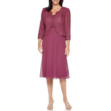 Maya Brooke Bead & Glitter Bolero Jacket Dress