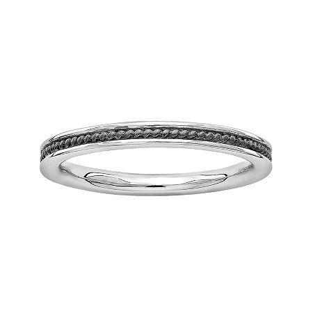 Personally Stackable Sterling Silver Channel Stackable Ring