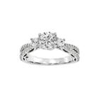 1 3/4 Ct. T.w. Diamond 14k White Gold 3-stone Engagement Ring