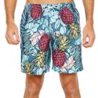 St. John's Bay Blue Pineapple Floral Swim Shorts