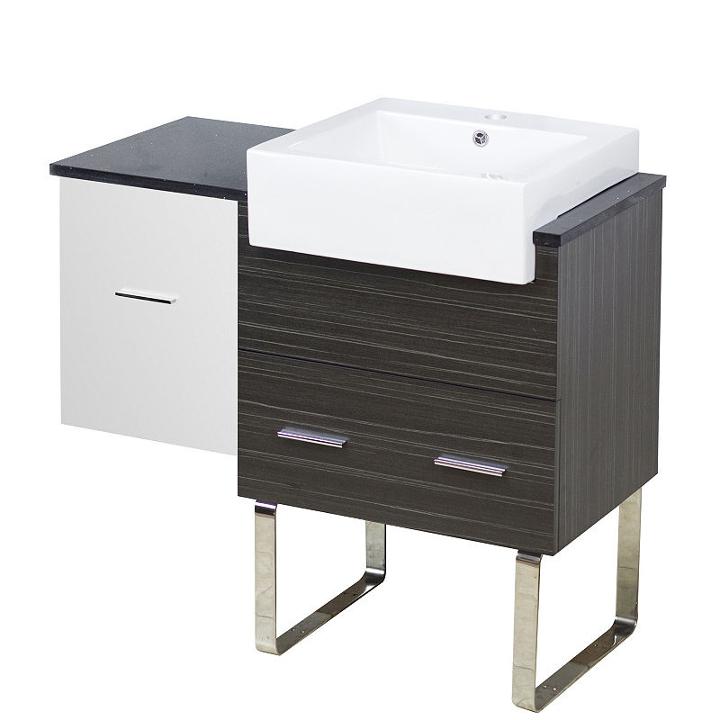 36.75-in. W 18-in. D Modern Plywood-melamine Vanity Base Set Only In White-dawn Grey