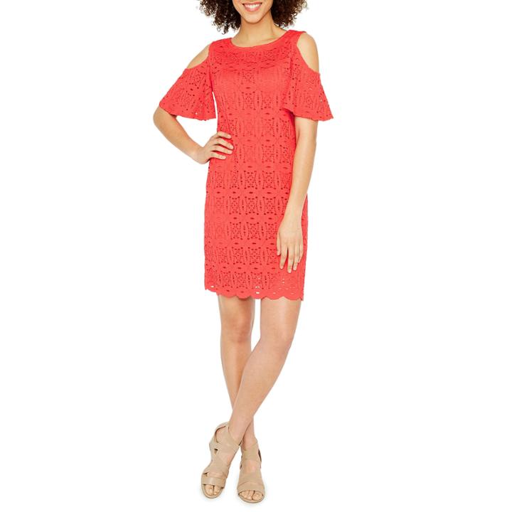 Ronni Nicole Cold Shoulder Lace Shift Dress
