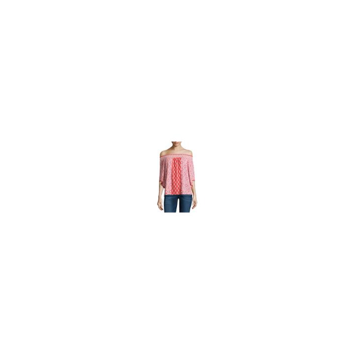 Trixxi Short Sleeve Rayon Shoulder Blouse-juniors