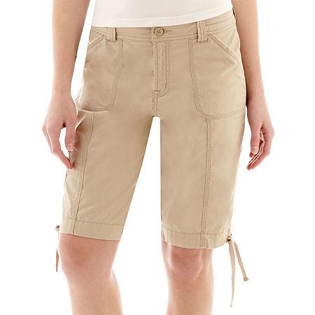 St. John's Bay Cargo Bermuda Shorts