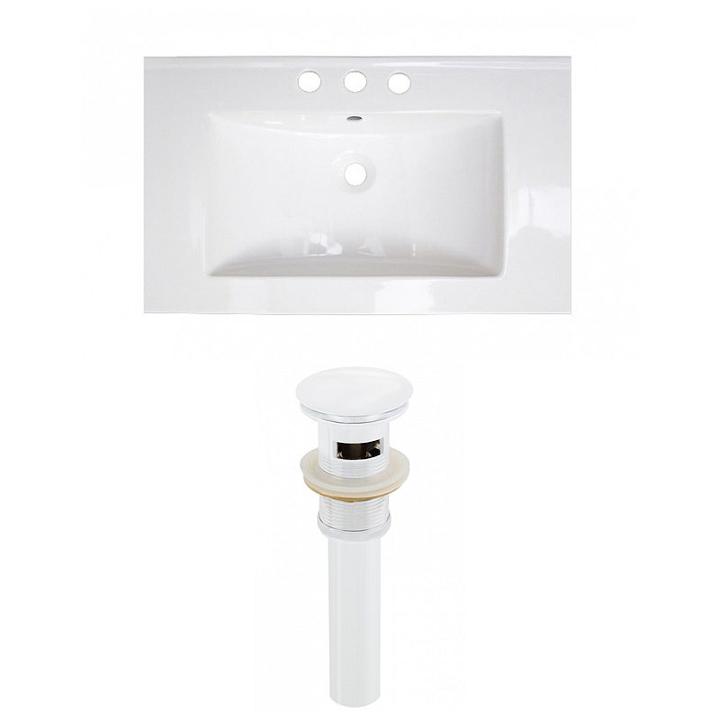 32-in. W 3h8-in. Ceramic Top Set In White Color -overflow Drain Incl.