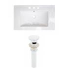 32-in. W 3h8-in. Ceramic Top Set In White Color -overflow Drain Incl.