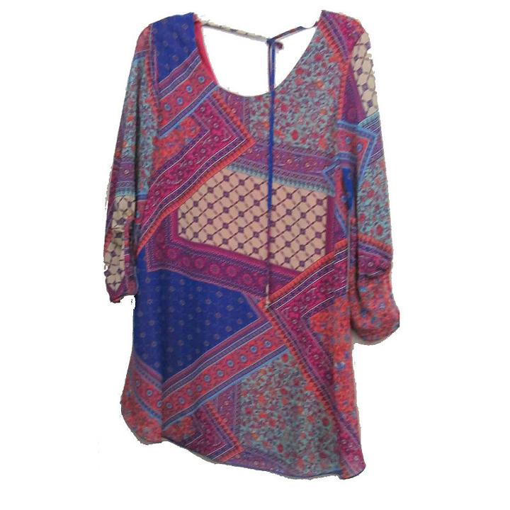Stilletto's Balloon L/s Printed Shift Dress