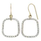 Diamond Fascination&trade; 14k Yellow Gold Open Square Earrings