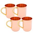 Old Dutch 14 Oz Solid Copper Straight Sided Moscowmule Mugsset Of 4
