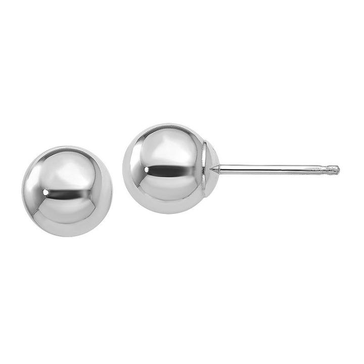 6mm Round Stud Earrings