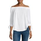 T.d.c 3.4 Sleeve Off Shoulder Bow Sleeve Top