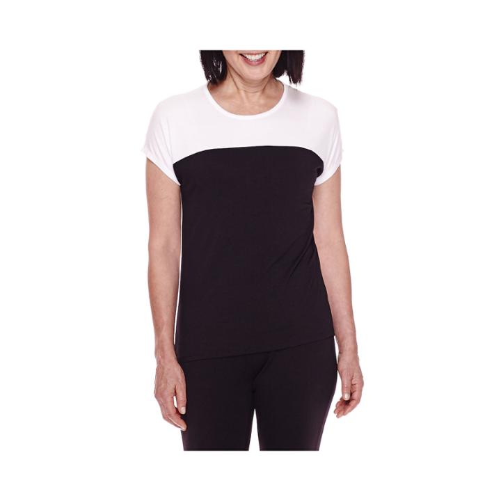 Sag Harbor Short-sleeve Moderncolorblock Top