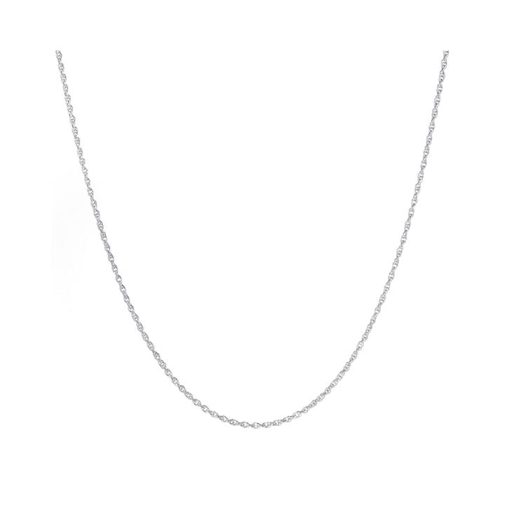 Silver-plated 16-24 Twisted Rope Chain