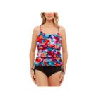 St. John's Bay Pretty Pleats Floral Triple Tier Tankini