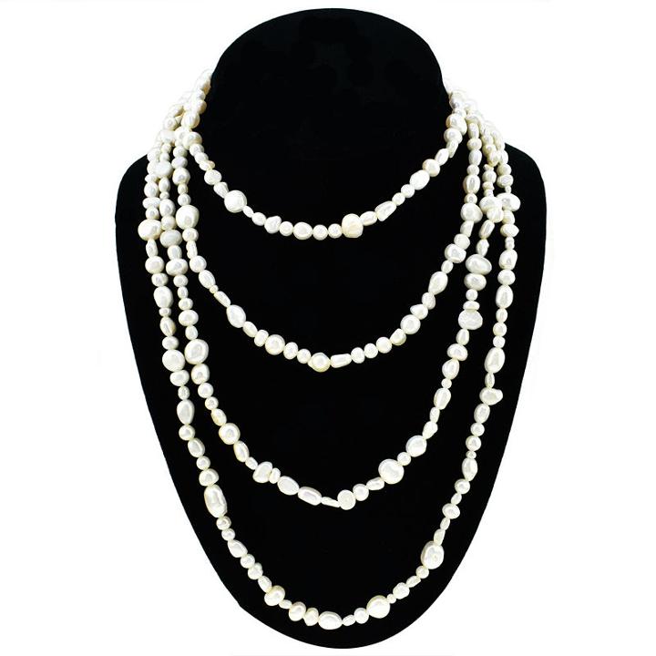 Not Applicable Womens White Pearl Strand Necklace