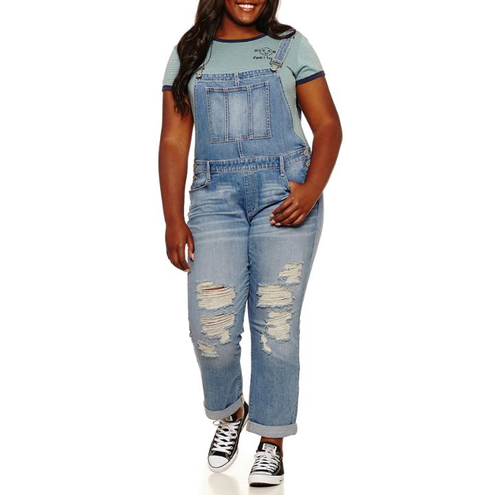 Arizona Sleeveless Overalls-juniors Plus