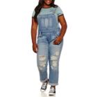 Arizona Sleeveless Overalls-juniors Plus