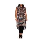Boutique+ Short Ruffle Sleeve Button-down Tunic - Plus