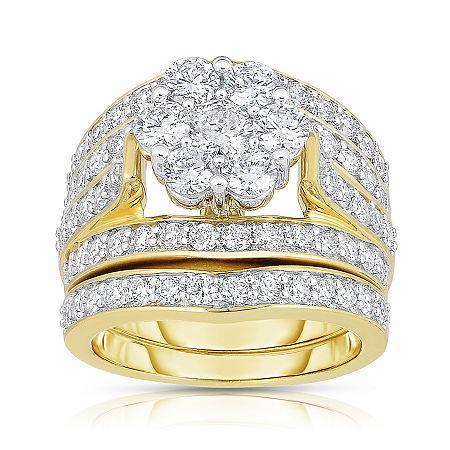 3 Ct. T.w. Diamond 14k Yellow Gold Bridal Ring Set