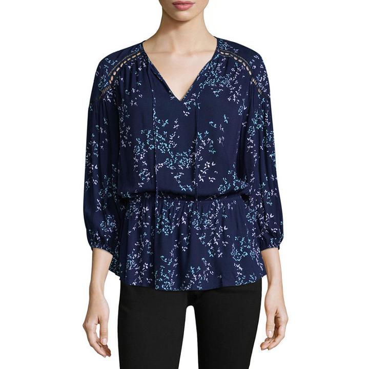 A.n.a 3/4 Sleeve Peasant Top- Talls