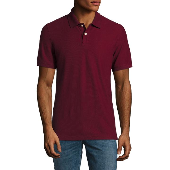 Arizona Short Sleeve Solid Woven Polo Shirt