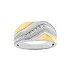 Mens 1/4 Ct. T.w. Diamond 10k Two-tone Gold Ring