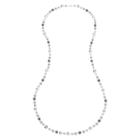 Vieste Gray Simulated Pearl Long 48 Necklace